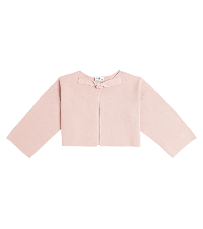Shop Il Gufo Cotton Cardigan In Pink