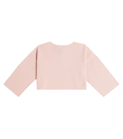 Shop Il Gufo Cotton Cardigan In Pink