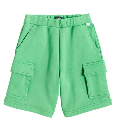Shop Il Gufo Cotton Jersey Bermuda Shorts In Green
