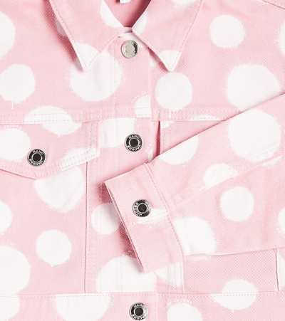 Marc Jacobs Polka-dot Denim Jacket In Pink