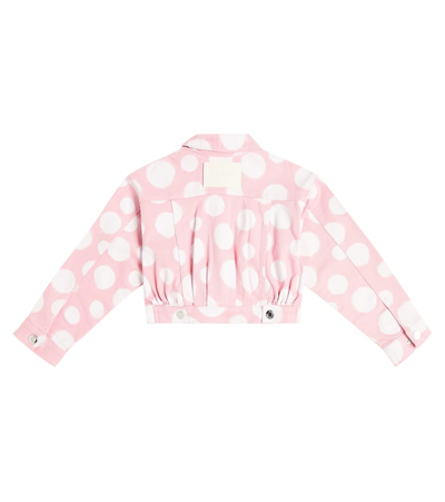 Marc Jacobs Polka-dot Denim Jacket In Pink