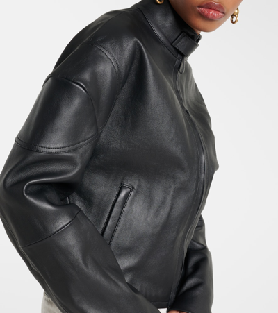 Acne Studios Leather Jacket In Black