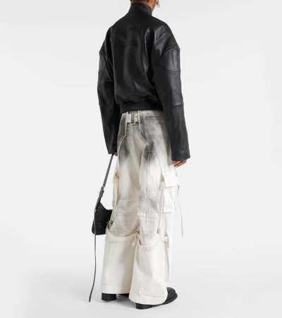 Acne Studios Leather Jacket In Black