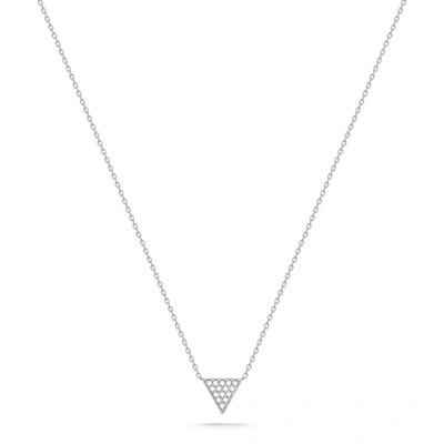 Shop Dana Rebecca Designs Emily Sarah Triangle Necklace In White Gold