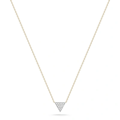 Shop Dana Rebecca Designs Emily Sarah Triangle Necklace In Yellow Gold