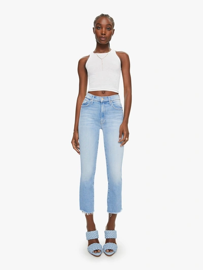Shop Mother The Insider Crop Step Fray Limited Edition Jeans In Blue