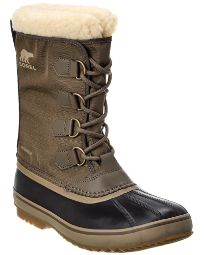 Shop Sorel 1964 Pac Nylon Waterproof Canvas & Leather Boot In Black