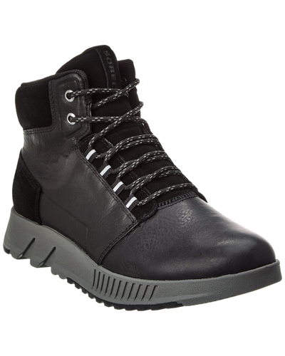 Shop Sorel Mac Hill Lite Mid Waterproof Leather Boot In Black