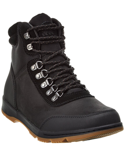 Shop Sorel Ankeny Ii Waterproof Canvas & Leather Hiker Boot In Black