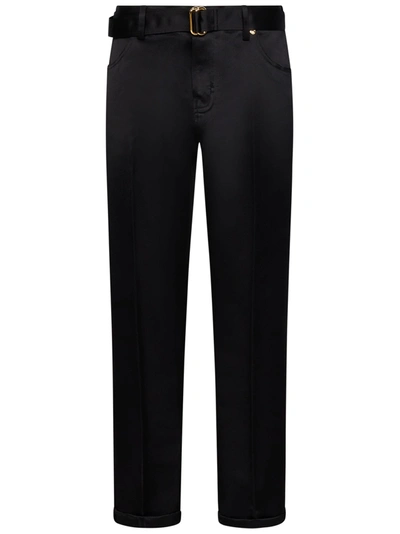 Tom Ford Silk Pants In Black