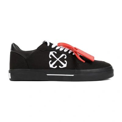 Shop Off-white New Low Vulcanized Canvas Sneakers Shoes In Black