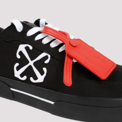 Shop Off-white New Low Vulcanized Canvas Sneakers Shoes In Black