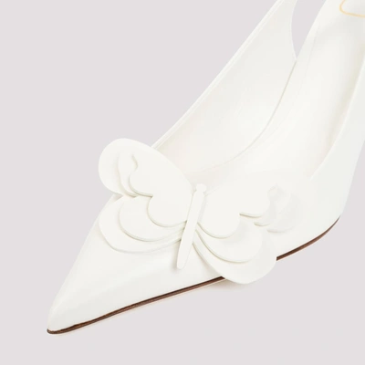 Shop Valentino Garavani  Archive Butterfly Slingback Shoes In White