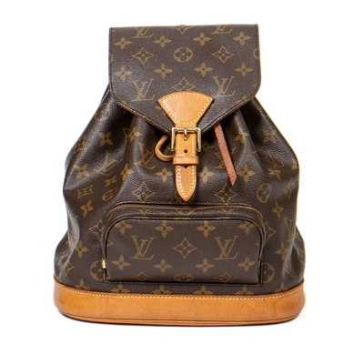 Pre-owned Louis Vuitton Montsouris Mm In Brown