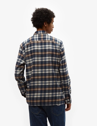Shop Patagonia Fjord Flannel Fields Shirt (organic) In Navy Blue