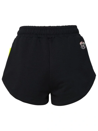 Shop Barrow Black Cotton Shorts
