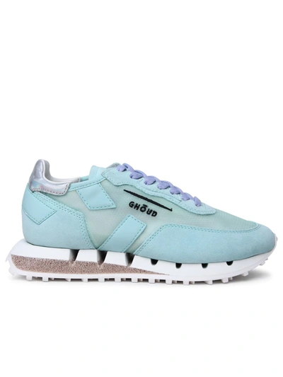 Shop Ghoud Ghōud 'rush' Turquoise Leather Blend Sneakers In Blue