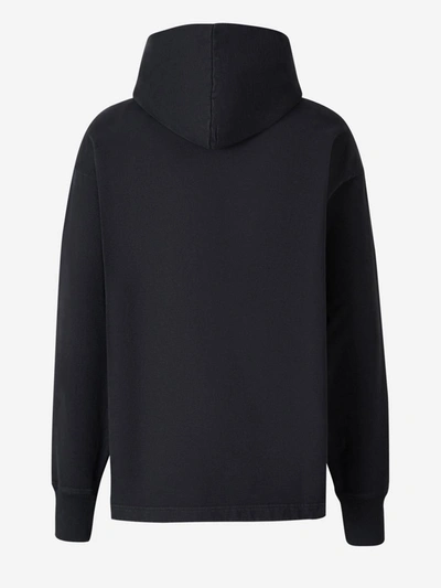 Shop Acne Studios Cotton Logo Sweatshirt In Negre