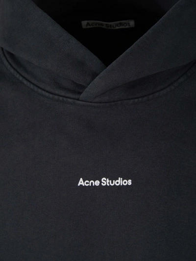Shop Acne Studios Cotton Logo Sweatshirt In Negre