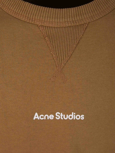 Shop Acne Studios Printed Crewneck Sweatshirt In Marró
