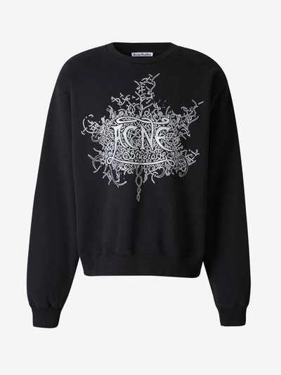 Shop Acne Studios Shiny Effect Sweatshirt In Negre