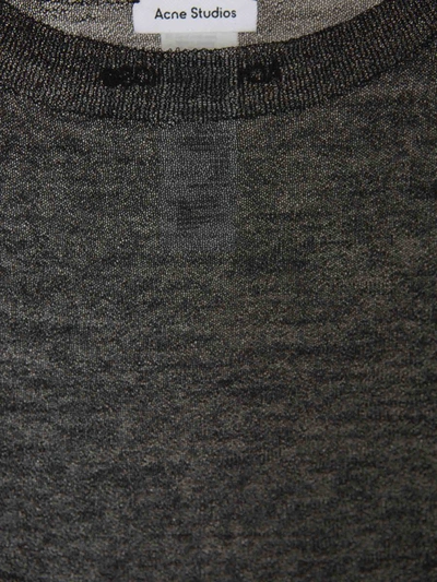 Shop Acne Studios Semitransparent Knit Top In Negre