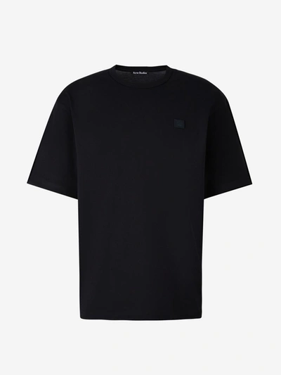 Shop Acne Studios Face Patch T-shirt In Black