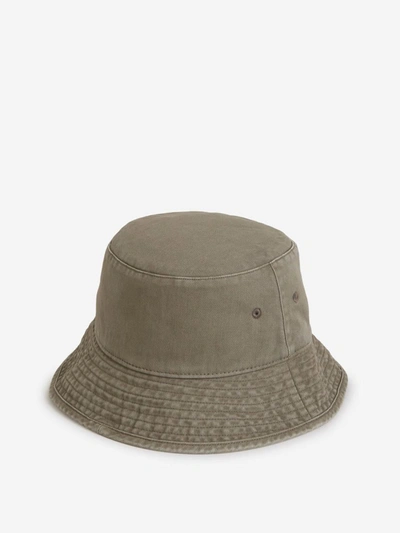 Shop Acne Studios Logo Bucket Hat In Verd Militar