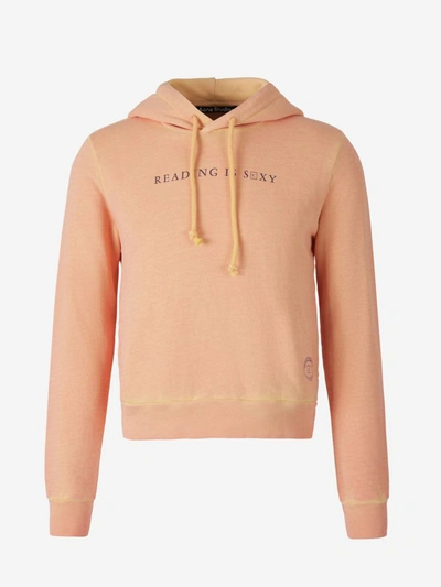 Shop Acne Studios Reactive Hooded Sweatshirt In Light Orange