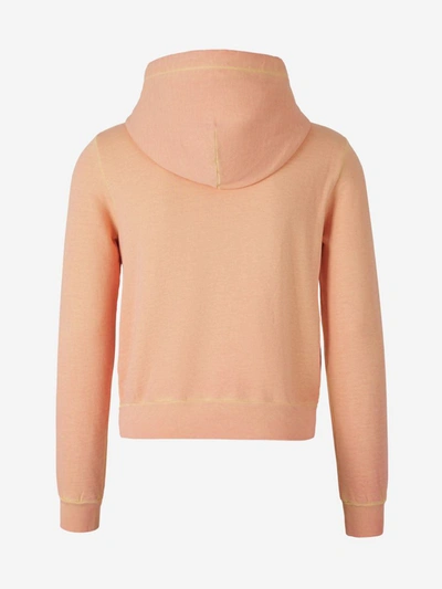 Shop Acne Studios Reactive Hooded Sweatshirt In Light Orange