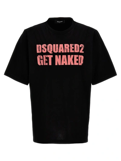 Shop Dsquared2 'get Naked' T-shirt In Black