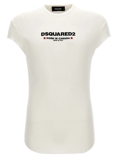 Shop Dsquared2 'porn In Canada' T-shirt In White