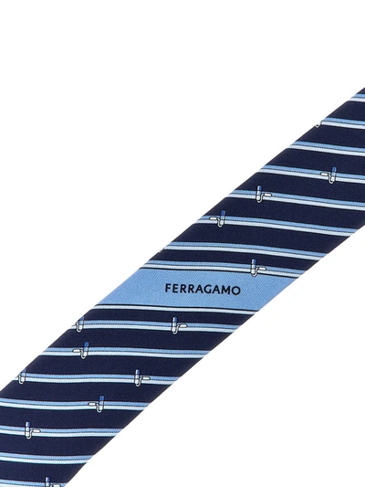 Shop Ferragamo 'tinta' Tie In Blue