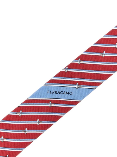 Shop Ferragamo 'tinta' Tie In Bordeaux