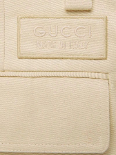 Shop Gucci Trousers In Beige