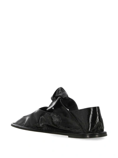 Hereu Black Llasada Supple Shiny Ballerina Flats In Black