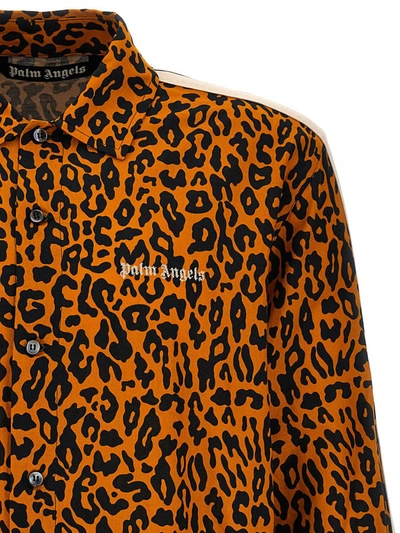 Shop Palm Angels 'cheetah Track' Shirt In Multicolor