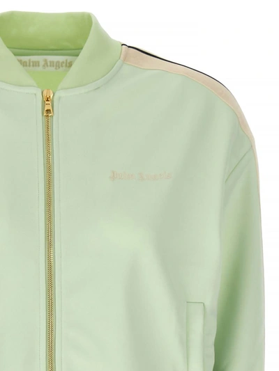 Shop Palm Angels 'classic Track' Sweatshirt In Green