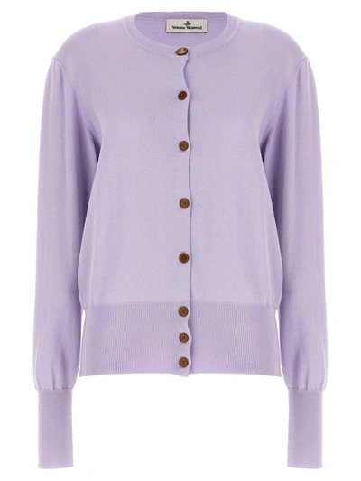 Shop Vivienne Westwood 'bea' Cardigan In Purple