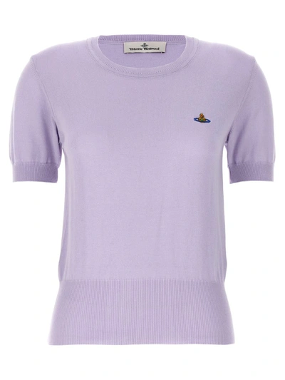 Shop Vivienne Westwood 'bea' Sweater In Purple