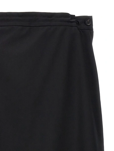 Shop Y-3 Adidas Asymmetrical Skirt In Black