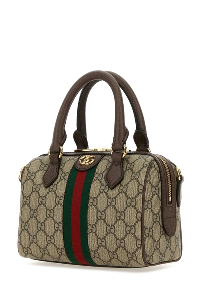 Shop Gucci Ophidia Gg Mini Handbag In Beige