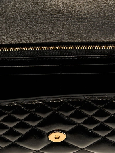 Shop Versace "greca Goddess" Clutch Bag In Black