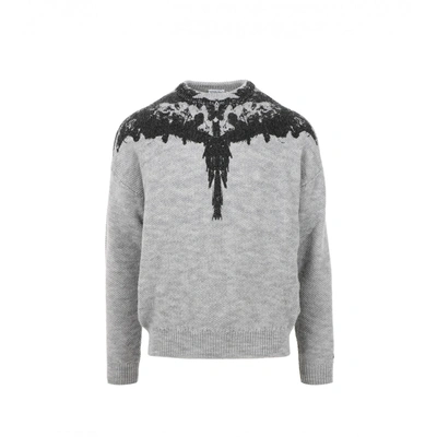 Shop Marcelo Burlon County Of Milan Marcelo Burlon Wings Sweater In Gray