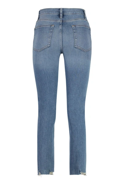 Frame Slim Faded Jeans In Blue