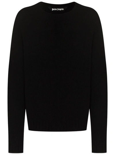 Shop Palm Angels Logo Sweater In Black