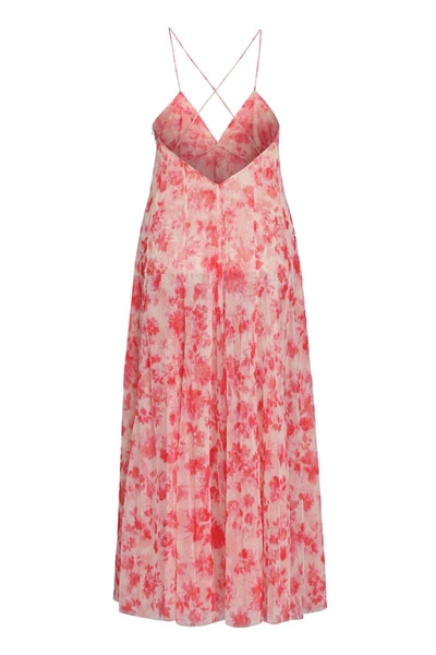 Shop Philosophy Di Lorenzo Serafini Print Tulle Dress In Pink