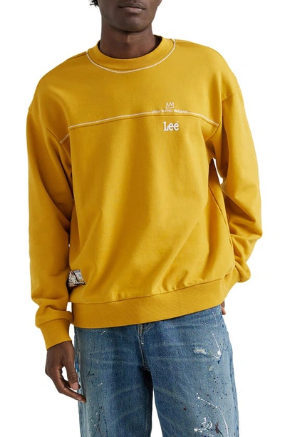 Shop Lee X Basquiat Cotton Graphic Sweatshirt In Tawny Olive