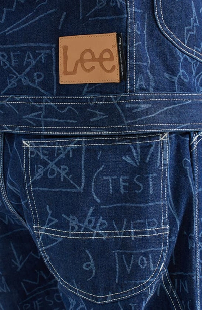 Shop Lee X Basquiat Print Denim Jacket In Rinse