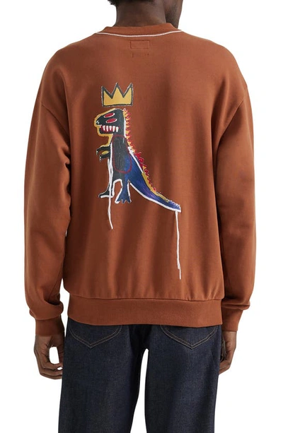 Shop Lee X Basquiat Cotton Graphic Sweatshirt In Nutshell